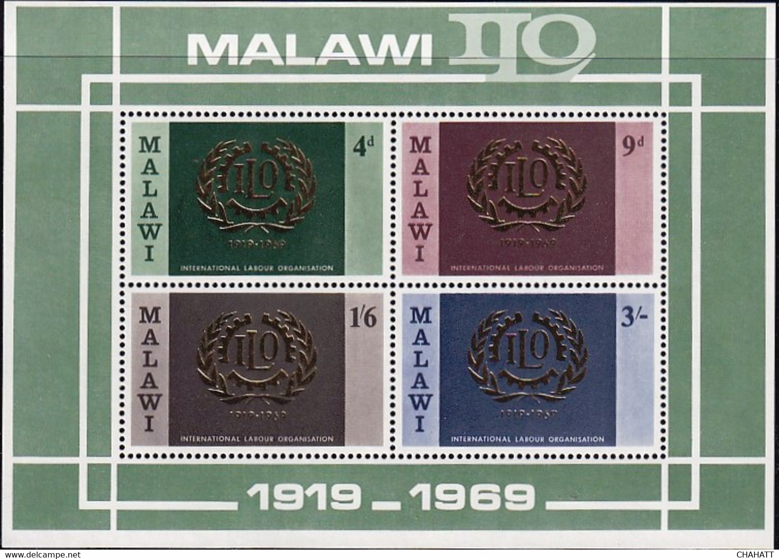 I.L.O.- 50th ANNIVERSARY -MALAWI-MS-MNH-BR2-52 - IAO