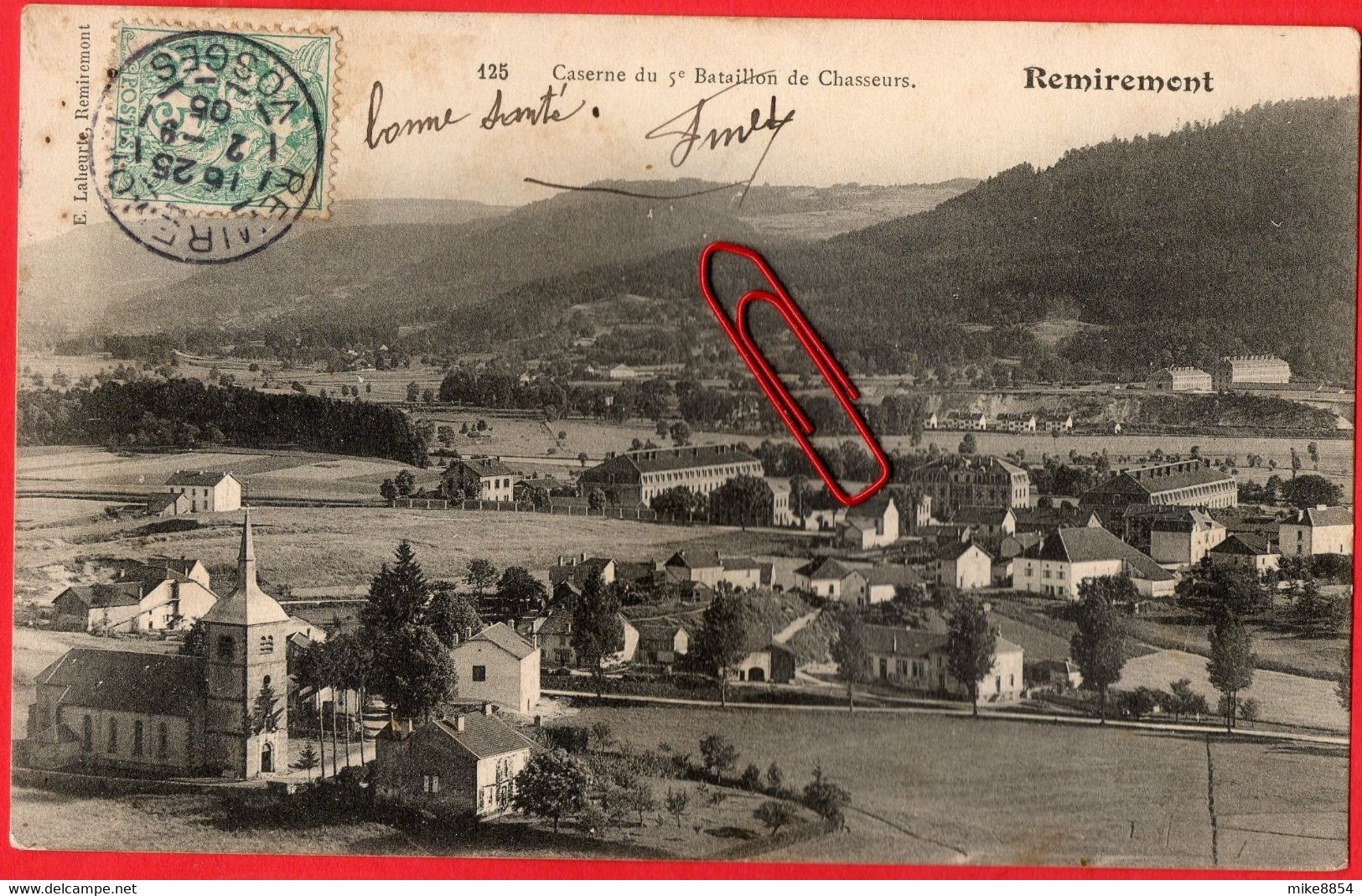 F0930  CPA  SAINT-ETIENNE-LES-REMIREMONT (Vosges) Eglise - Caserne Du 5e Bataillon De Chasseurs  - E. Laheurte Rt - Saint Etienne De Remiremont