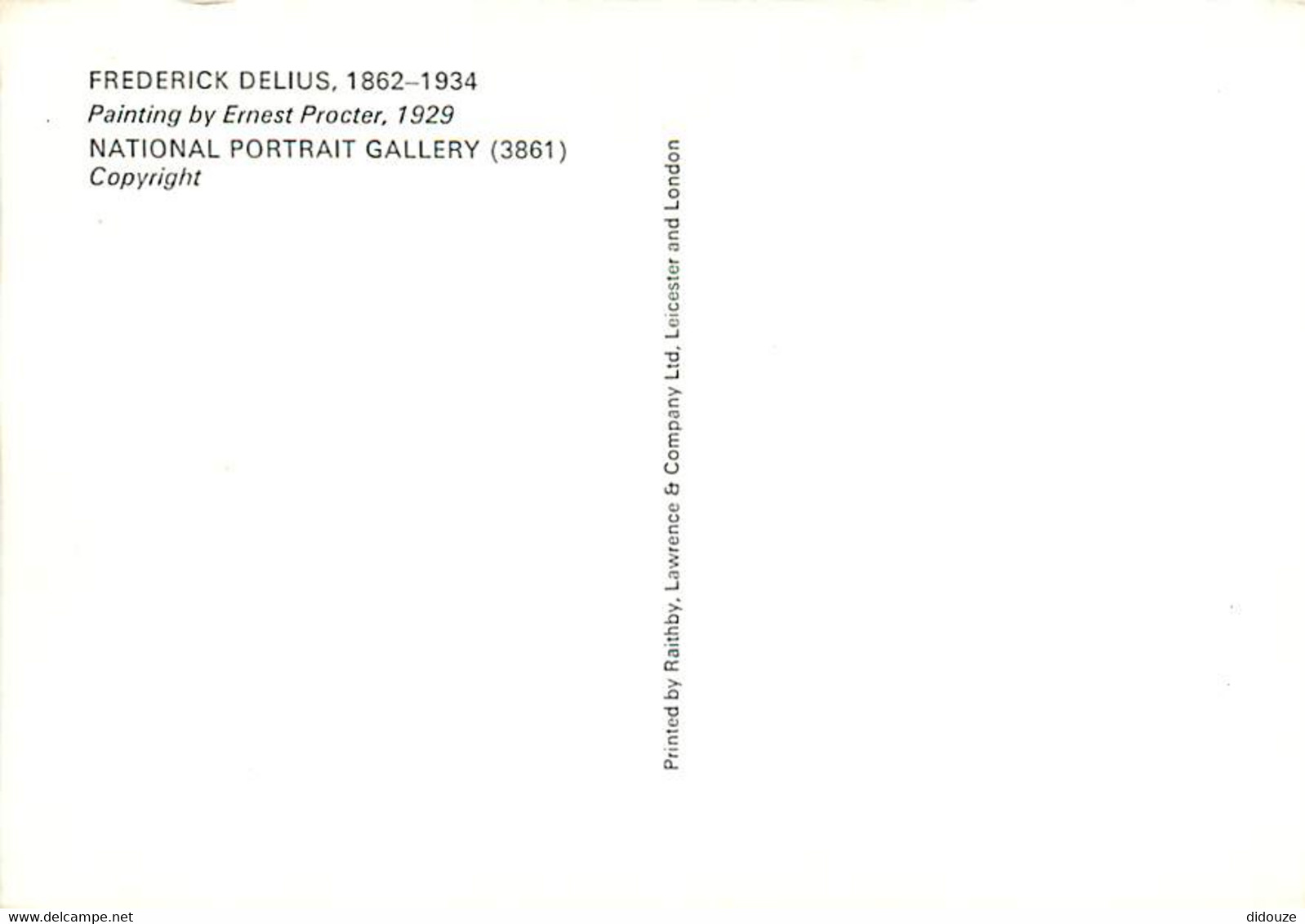 Art - Peinture - Ernest Procter - Frederick Delius - Portrait - Carte Neuve - CPM - Voir Scans Recto-Verso - Paintings