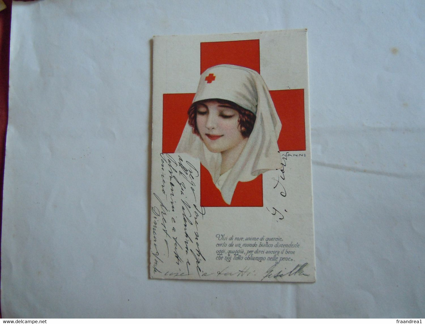 C.P.A. \P.C \.Ak  Cartolina Pubblicitaria COMITATO PROPAGANDA CROCE ROSSA MILANO 1917 - Croce Rossa