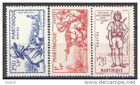 Détail De La Série Défense De L'Empire ** Martinique N° 186 à 188 - 1941 Défense De L'Empire