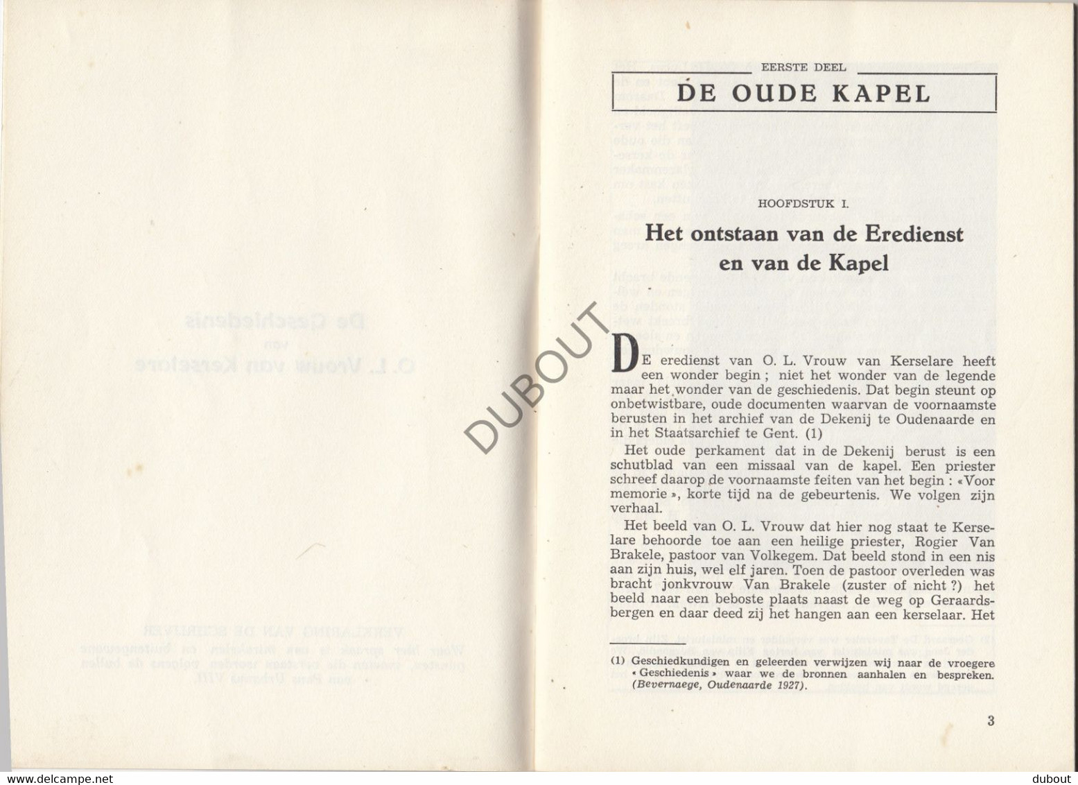 KERSELARE/Edelare/Oudenaarde Geschiedenis OLVrouw - E.H. Soens ±1965 (N786) - Anciens