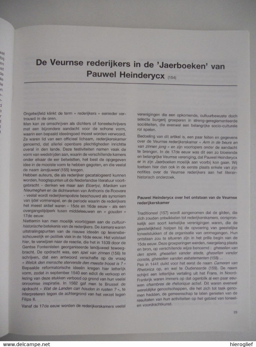 WESTHOEK Pauwel Heinderyck en het Veurne Ambacht in de 17e eeuw : schepenfamilie / Kasselrij / rederijkers / bouwkunde