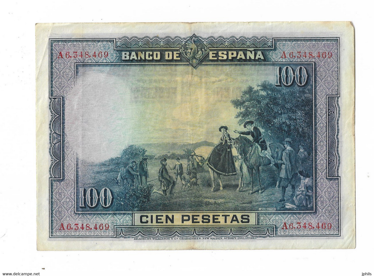 ESPAGNE 100 PESETAS CERVANTES 1928 - 100 Pesetas