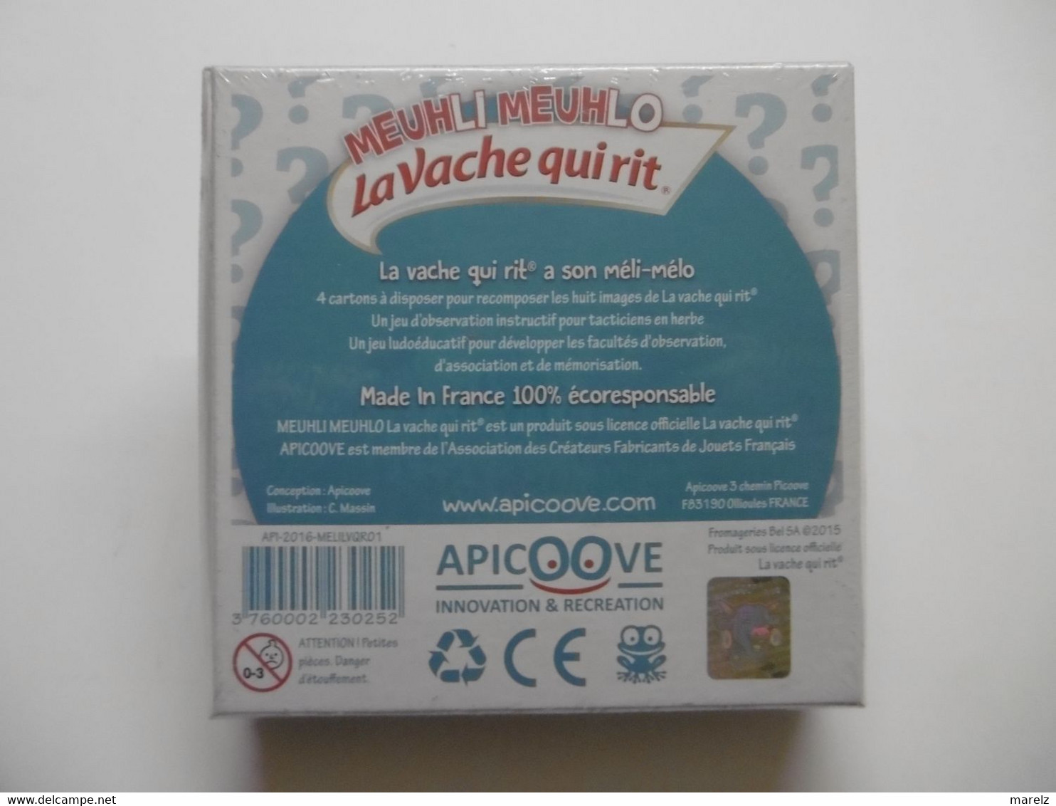 LA VACHE QUI RIT "MEUHLI MEUHLO" Boite De Jeux Puzzles Sur 32 Cartons - Rompecabezas