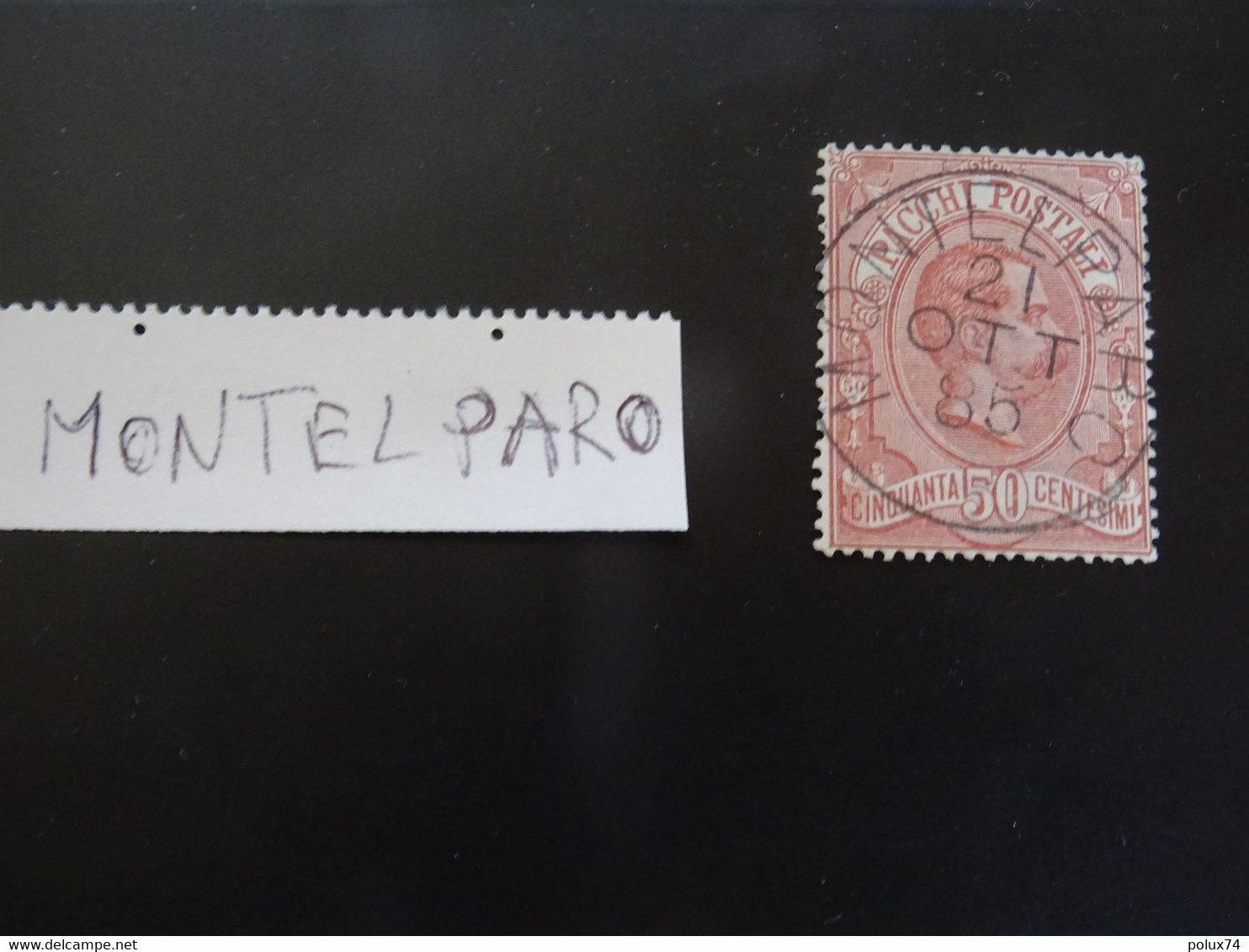 ITALIE  MONTELPARO Belle Oblitération  1885 - Paquetes Postales
