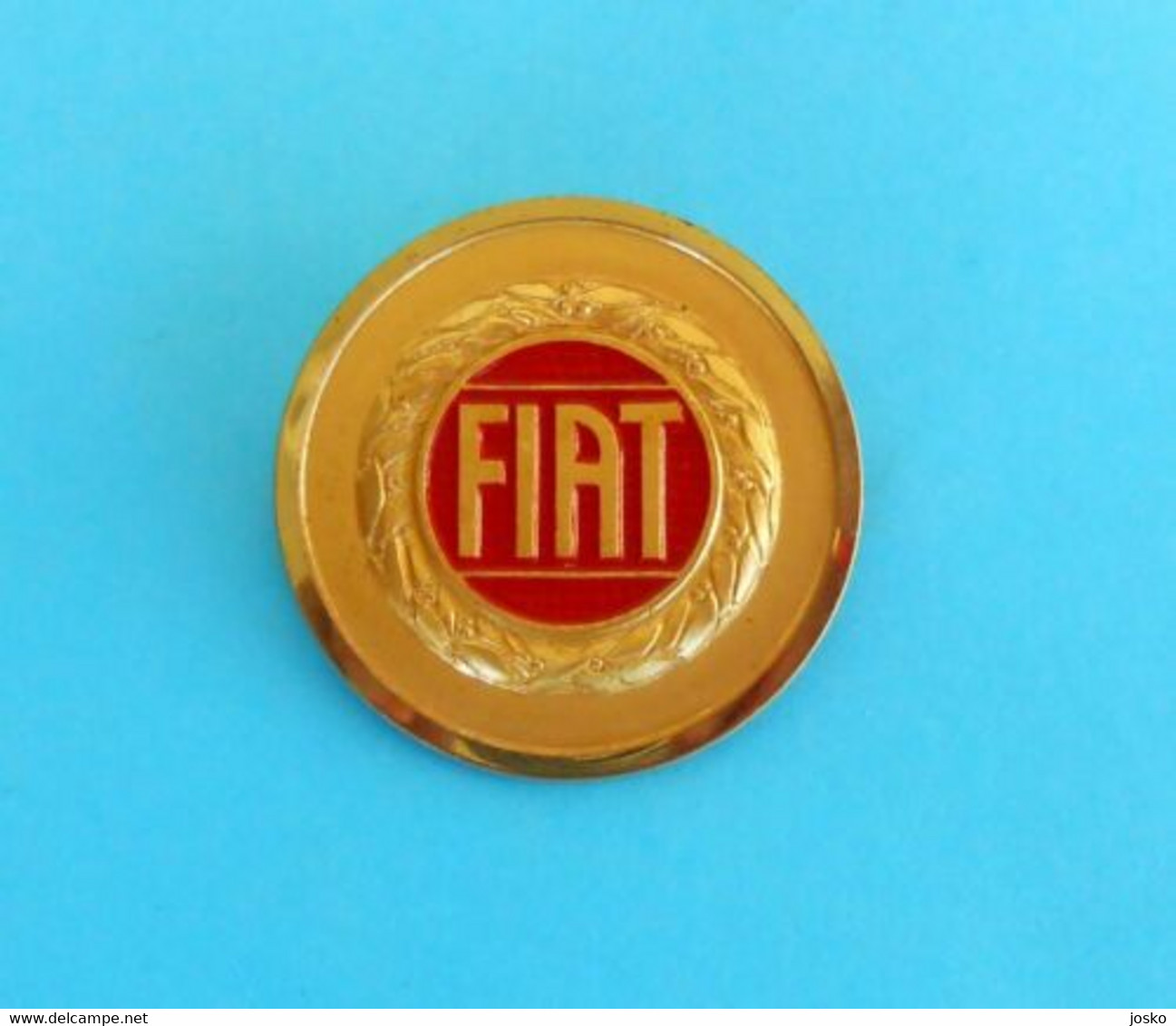 FIAT ... Beautifull Old And Rare Larger Pin Badge By I.C.O.R. Milano * Car Automobile Auto Automobil Italy Italia Torino - Fiat