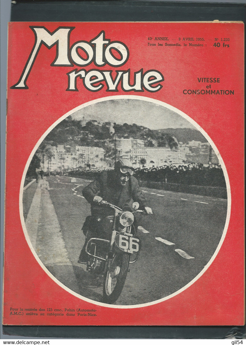 Moto Revue - 437 Année  - N°  1233 - 9/04/1955   VITESSE ET CONSOMMATION   - Moto30 - Motorfietsen