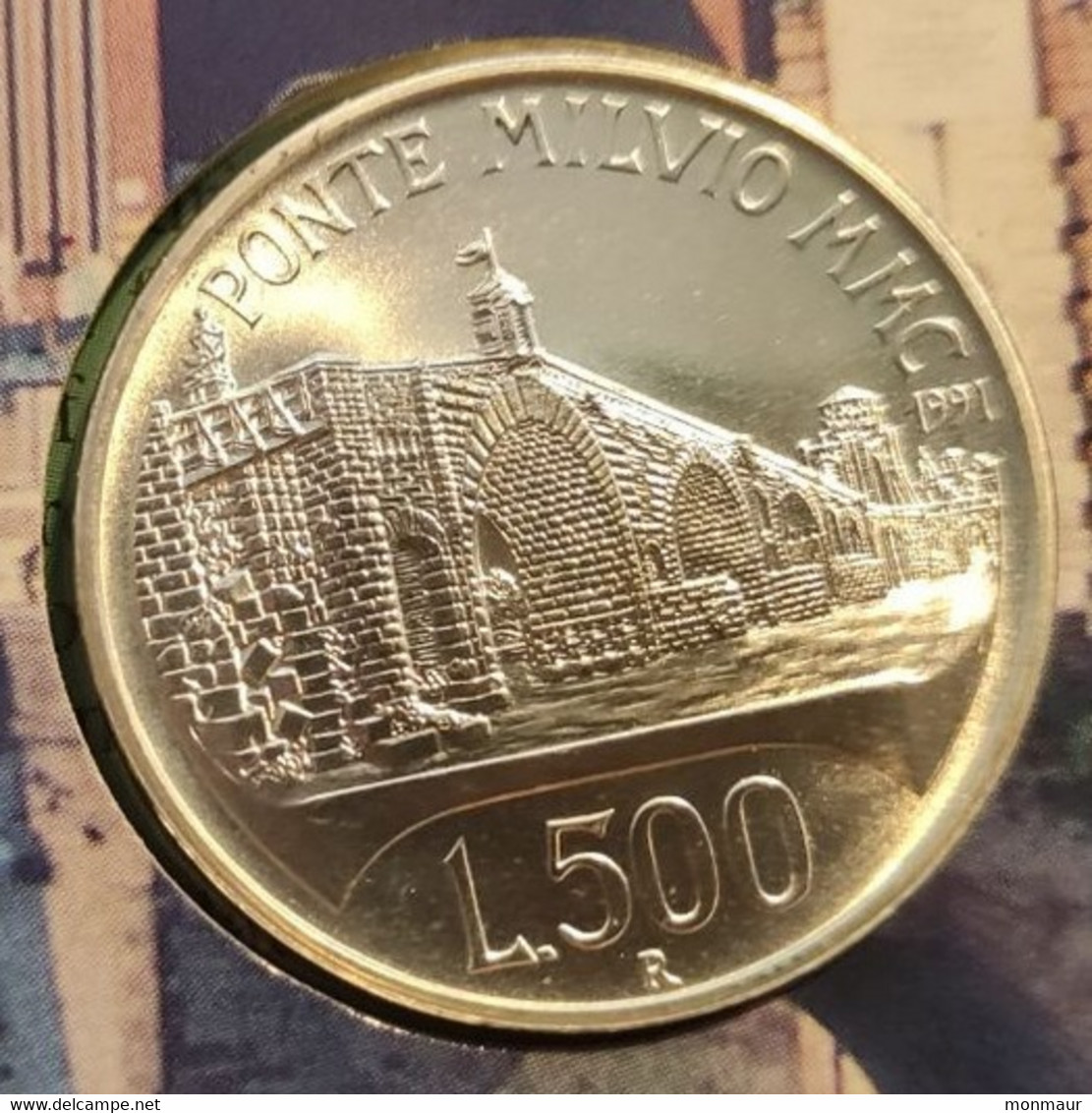 ITALIA 1991 2100 ANNI DELL'EDIFICAZIONE DI PONTE MILVIO LIRE 500 - Commemorative