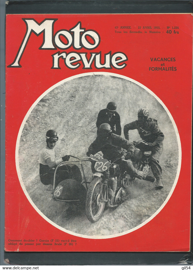 MOTO REVUE - 43è Année - 23/07/1955 - N° 1235  -   Vacances Et Formalités  - Moto31 - Moto