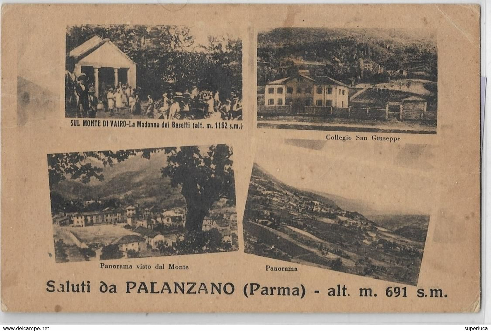 9-PALANZANO-(PARMA).ALT.M.691 S.M.-SALUTI DA.........VEDUTINE - Parma