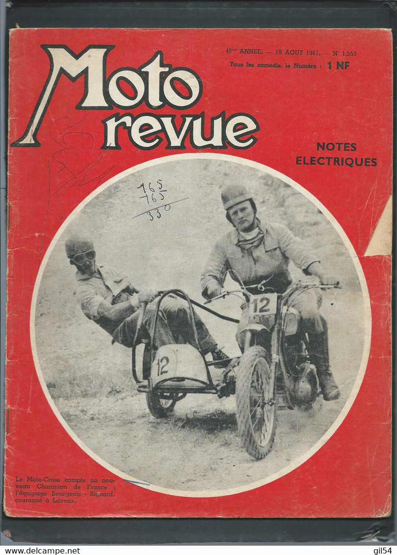 Moto Revue -  49 è Année   18/08/1961 - N° 1553 -   Notes électriques     - Moto32 - Motorrad