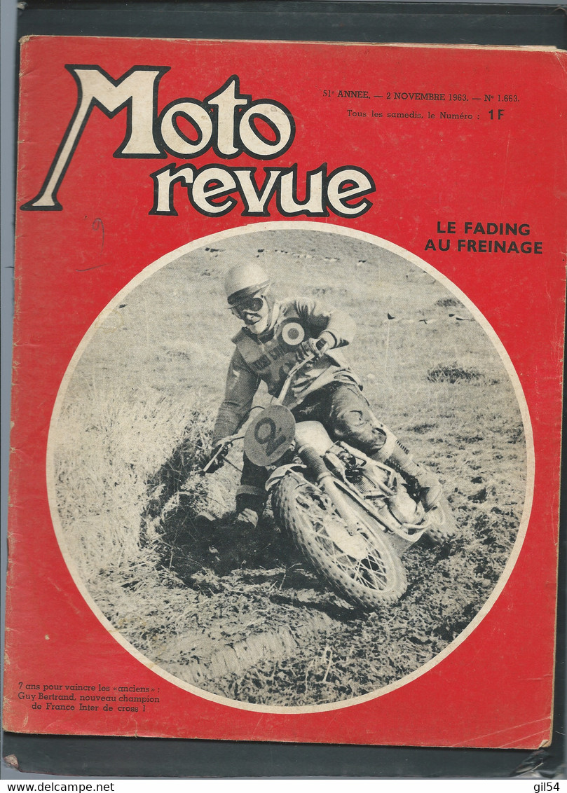 Moto Revue -  51 è Année   2/11/1963 - N° 1663   -  Le Fading Au Freinage        - Moto32 - Moto