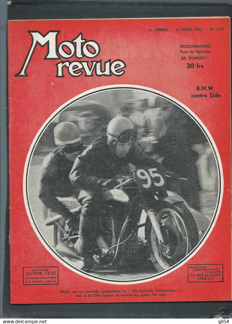 Moto Revue -  41 è Année   14/03/1953  - N° 1127   -  B.M.W. Contre Side      - Moto32 - Motorfietsen
