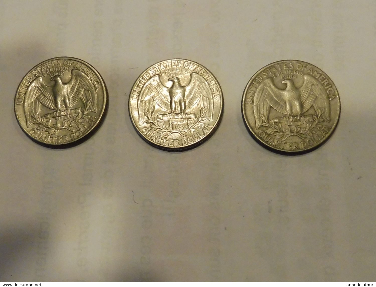 Lot de 3 pièce de quater dollar  Années 1970-78-96   (USA)