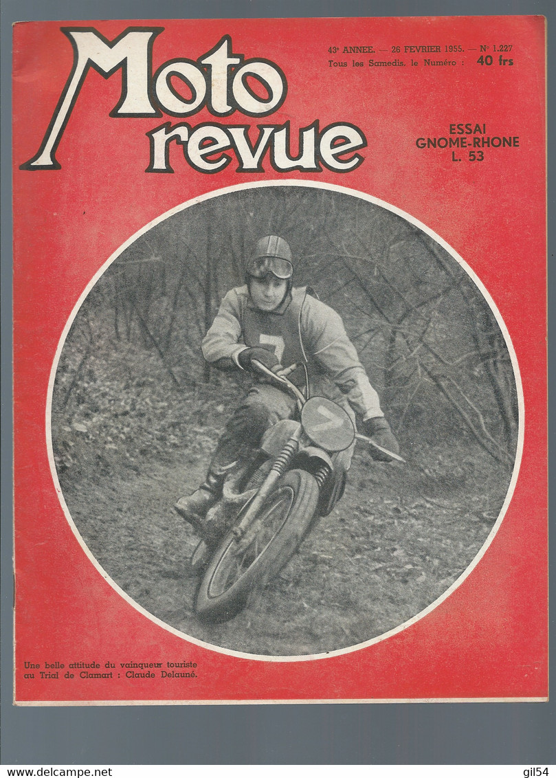 Moto Revue - 43 è Année  - N°  1227 - 26/02/1955   Essai GNOME-RHONE L. 53   - Moto33 - Motorrad