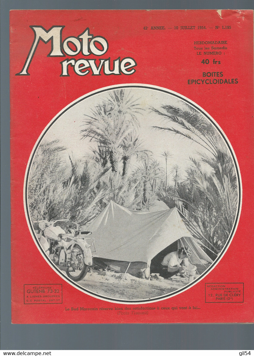 Moto Revue - 42 è Année  - N°  1195 - 10/07/1955   BOITES EPICYCLOIGALES    - Moto33 - Motorrad