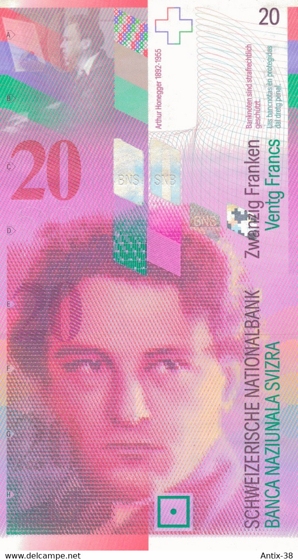 K26 - SUISSE - Billet De 20 Francs - Arthur Honegger - Suiza