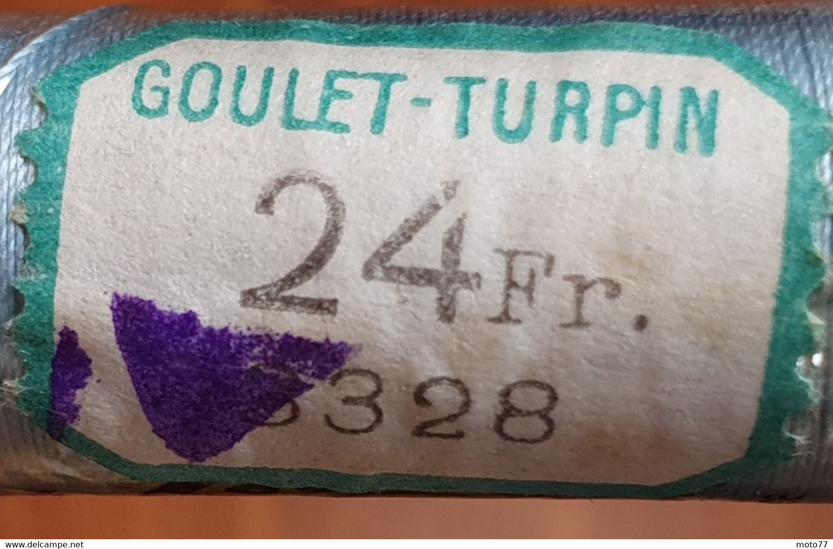 Lot 7 ROULEAUX anciens Bobine de FIL Coudre Couture Couturière Mercerie NEUF de STOCK - prix GOULET TURPIN -vers 1950