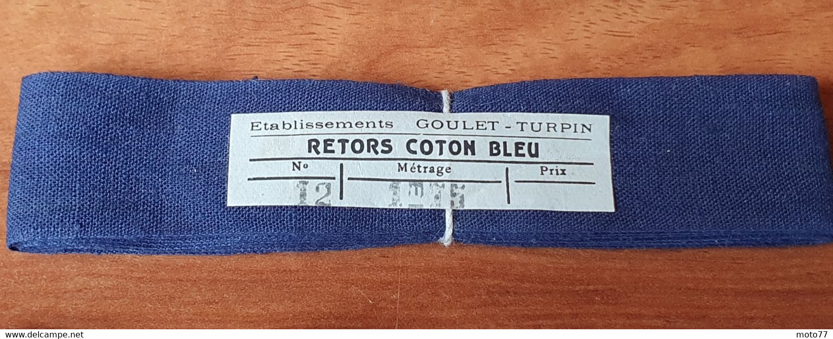 Lot 8 Retors Ruban FIL Coudre Couture Couturière Mercerie NEUF de STOCK - prix GOULET TURPIN -vers 1950