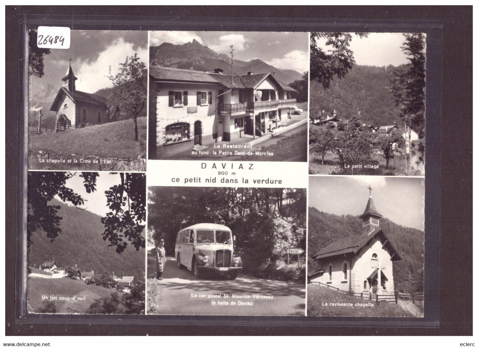 FORMAT 10x15cm - DAVIAZ - POSTAUTO  - AUTOCAR POSTAL ST MAURICE-VEROSSAZ - TB - Saint-Maurice