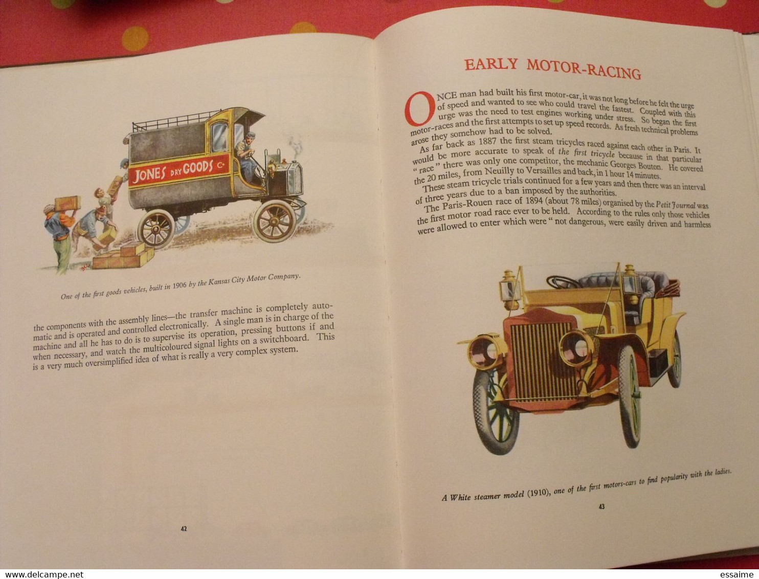 the story of cars. oldbourne press 1961. histoire de l'automobile. bien illustré