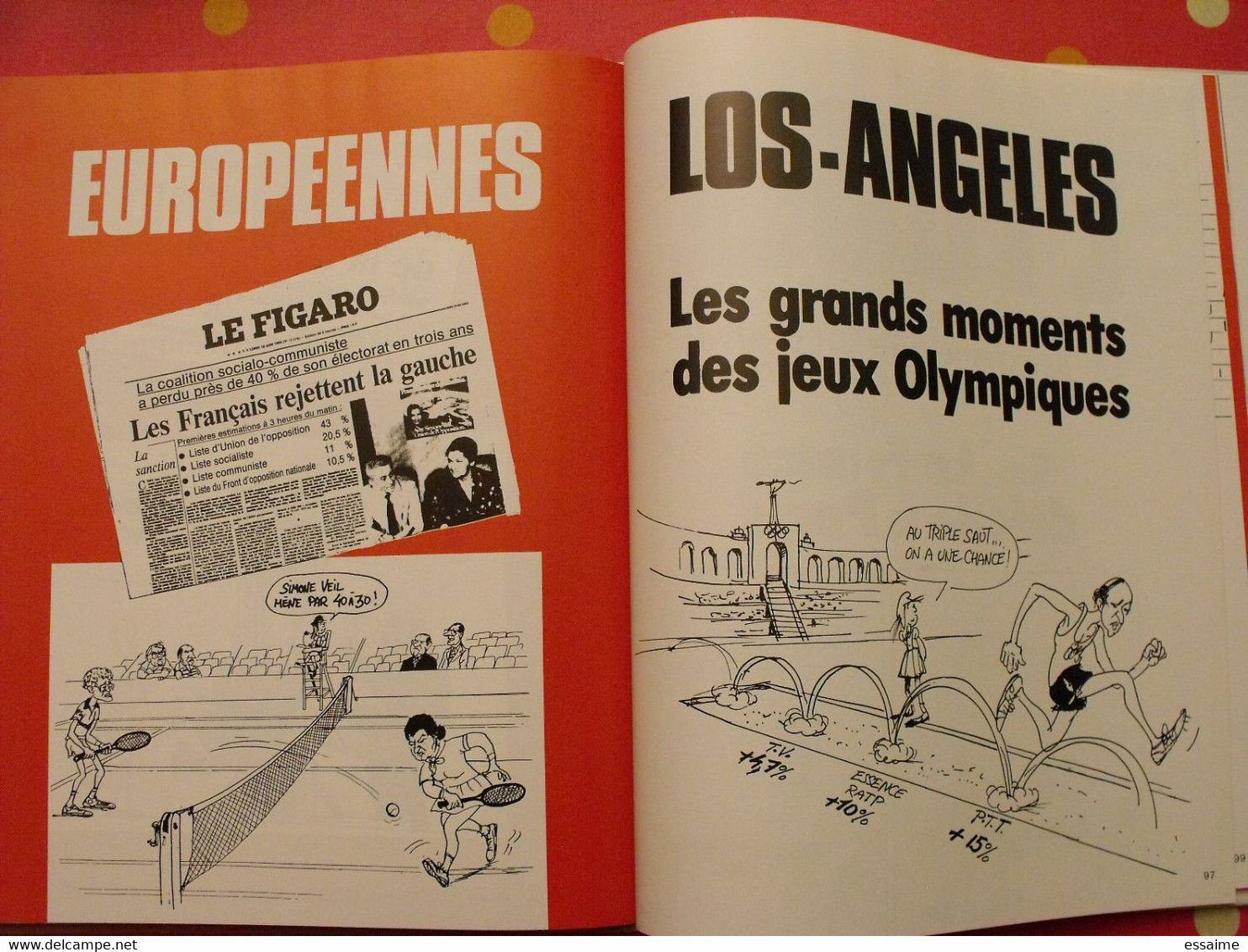 Calvi & Auclert. L'addition. Humour. Dessins Politiques. Mitterrand Marchais Giscard Rocard Fabius. 1985 Le Pré Aux Cler - Autres & Non Classés