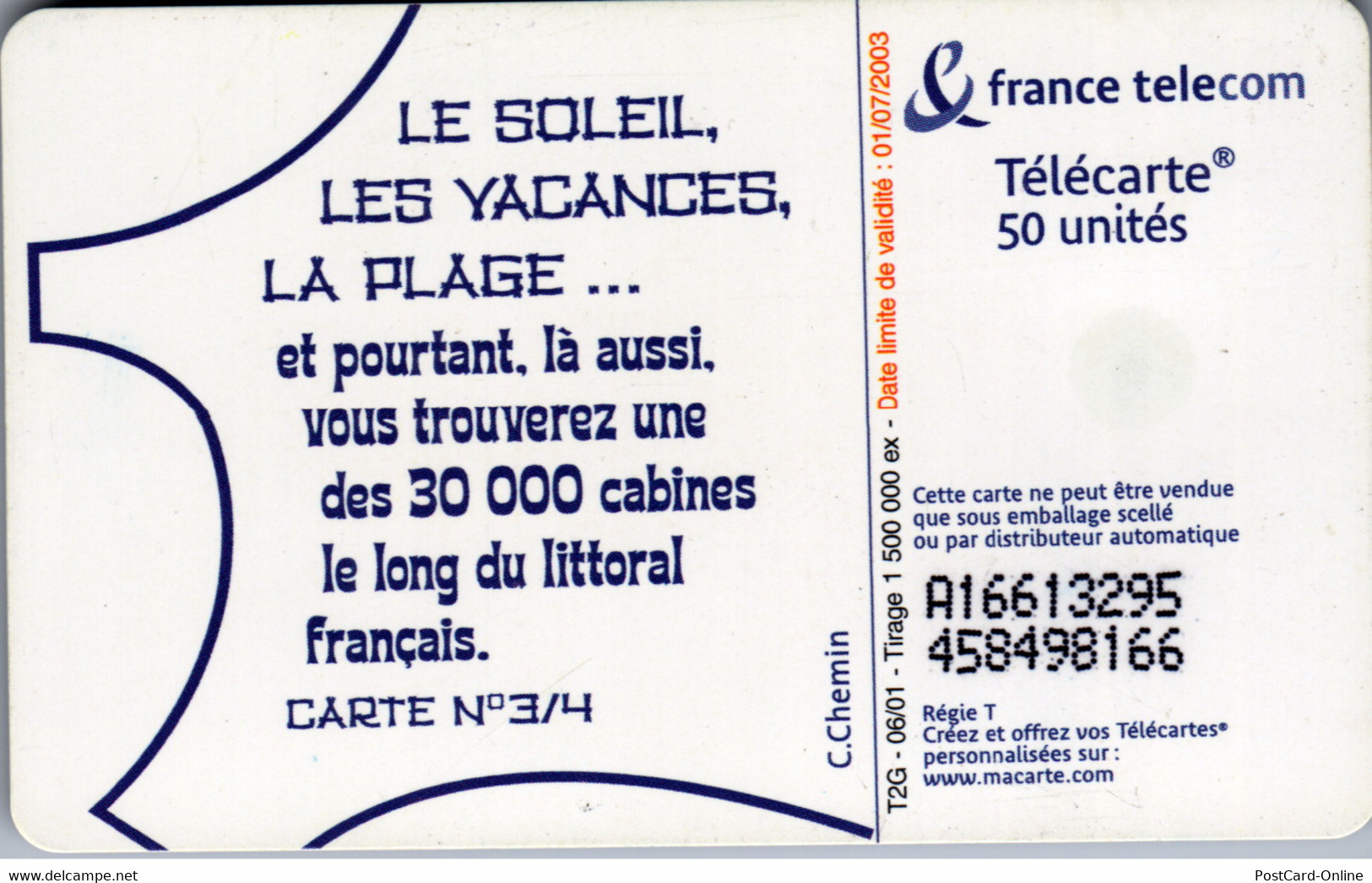 16970 - Frankreich - Le Soleil , Les Vacances , La Plage - 2001