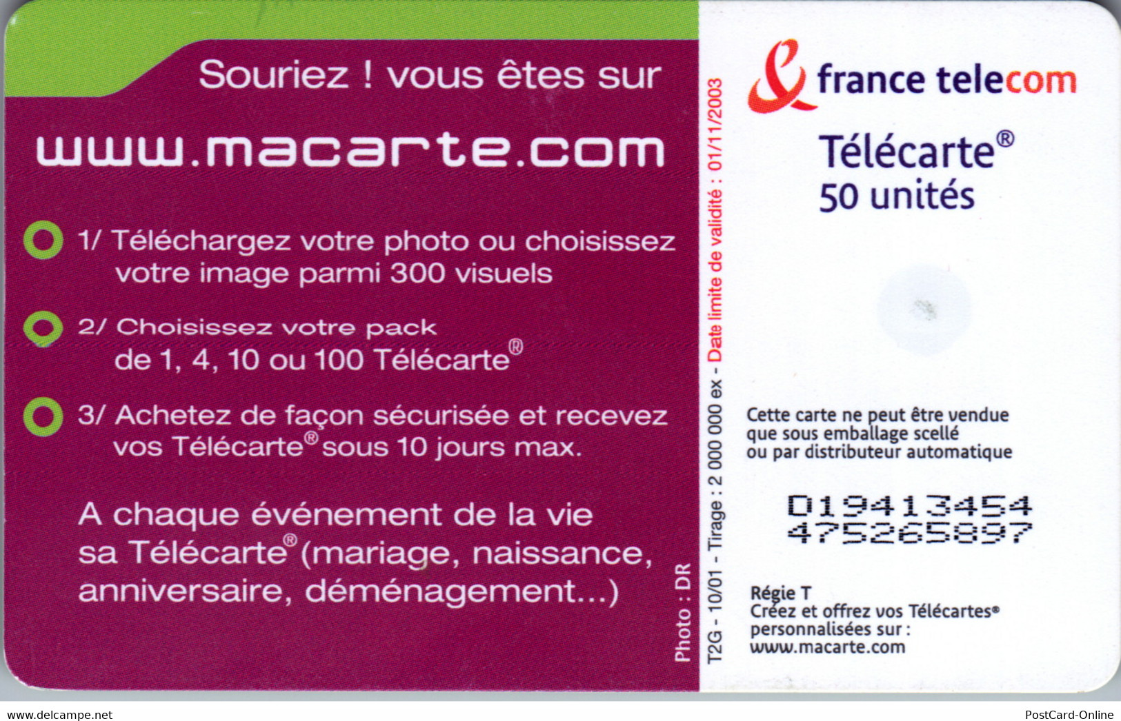 16974 - Frankreich - Macarte - 2001