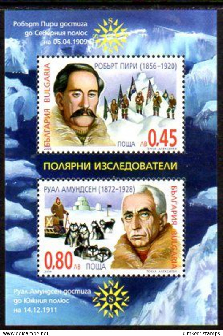 BULGARIA 2005 Polar Explorers Block MNH / **.  Michel Block 272 - Blocs-feuillets