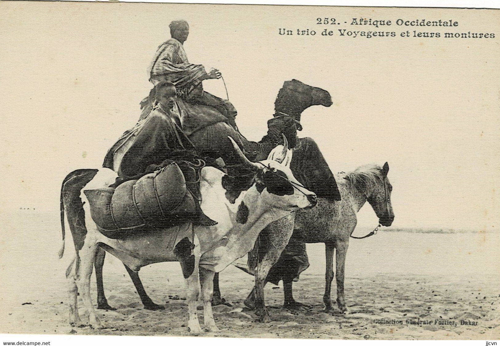 "Afrique Occidentale" - Lot De 2 Cartes Postales - Guerriers Touaregs Et Voyageurs (Voir Scan) - Afrique