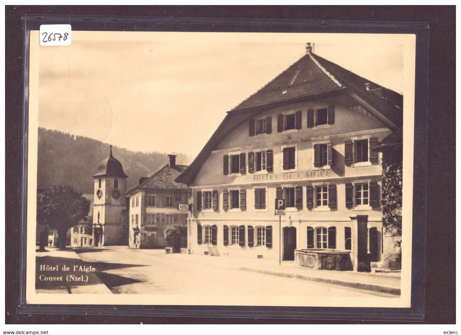 FORMAT 10x15cm - COUVET - HOTEL DE L'AIGLE - TB - Couvet