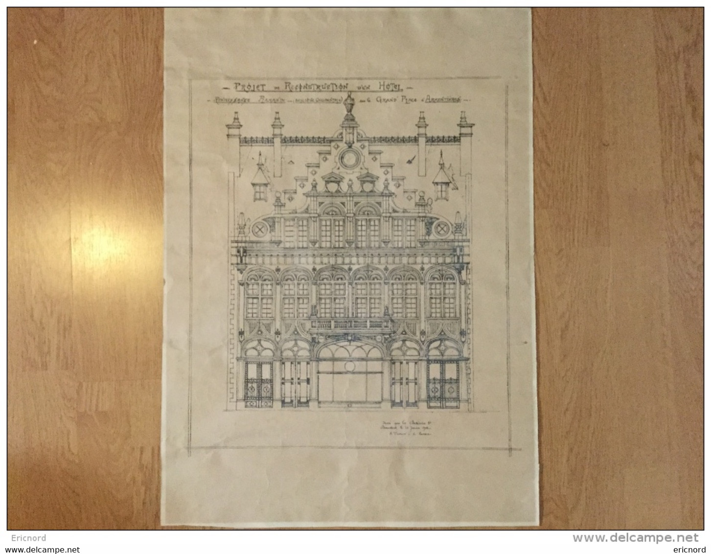 ARMENTIERES - Projet De Reconstruction D\'un Hotel 1922 - Architecture Renaissance Flamande - Tromon Et Rasson - Architecture