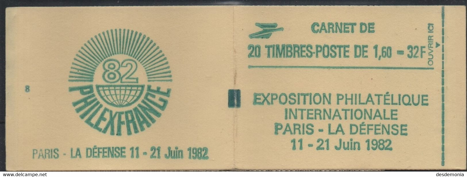 France Yvert 2219-C1 ** Liberté De Gandon Carnet Conf 8 Gomme Mate Philexfrance 1982 - Carnets