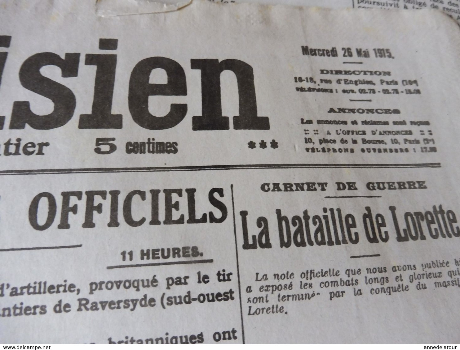 1915 LE PETIT PARISIEN : L'exploit D'un Contre-torpilleur Italien , Défaite Des Turcs à Gallipoli, Etc - Le Petit Parisien