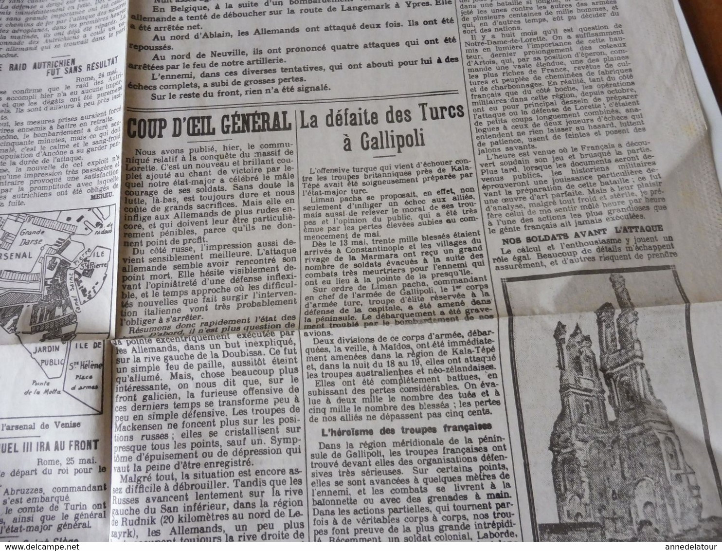 1915 LE PETIT PARISIEN : L'exploit D'un Contre-torpilleur Italien , Défaite Des Turcs à Gallipoli, Etc - Le Petit Parisien