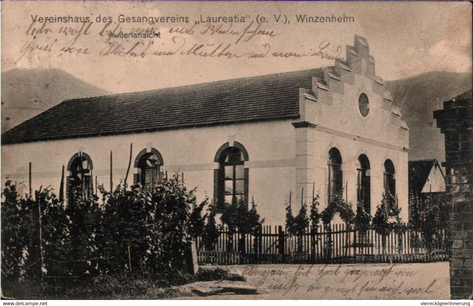 ! [68] Cpa, Winzenheim, Wintzenheim, 1914, Vereinshaus Des Gesangvereins - Wintzenheim