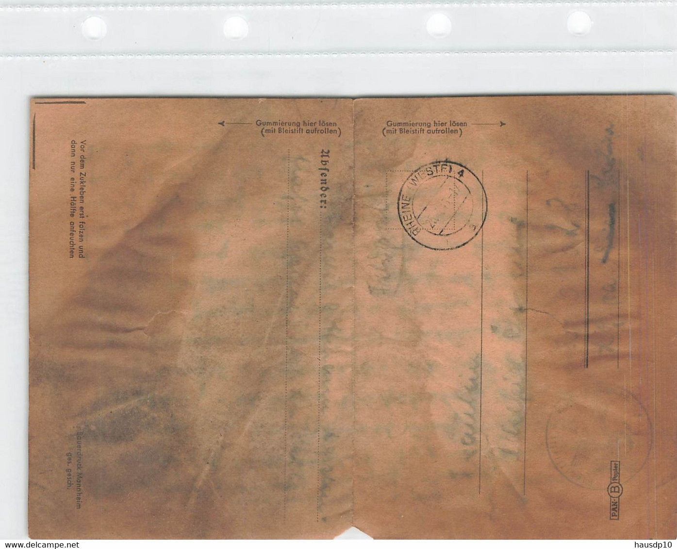 DR Brief Feldpost 1945 2.WK Rheine 25.3.45 - Cartas & Documentos