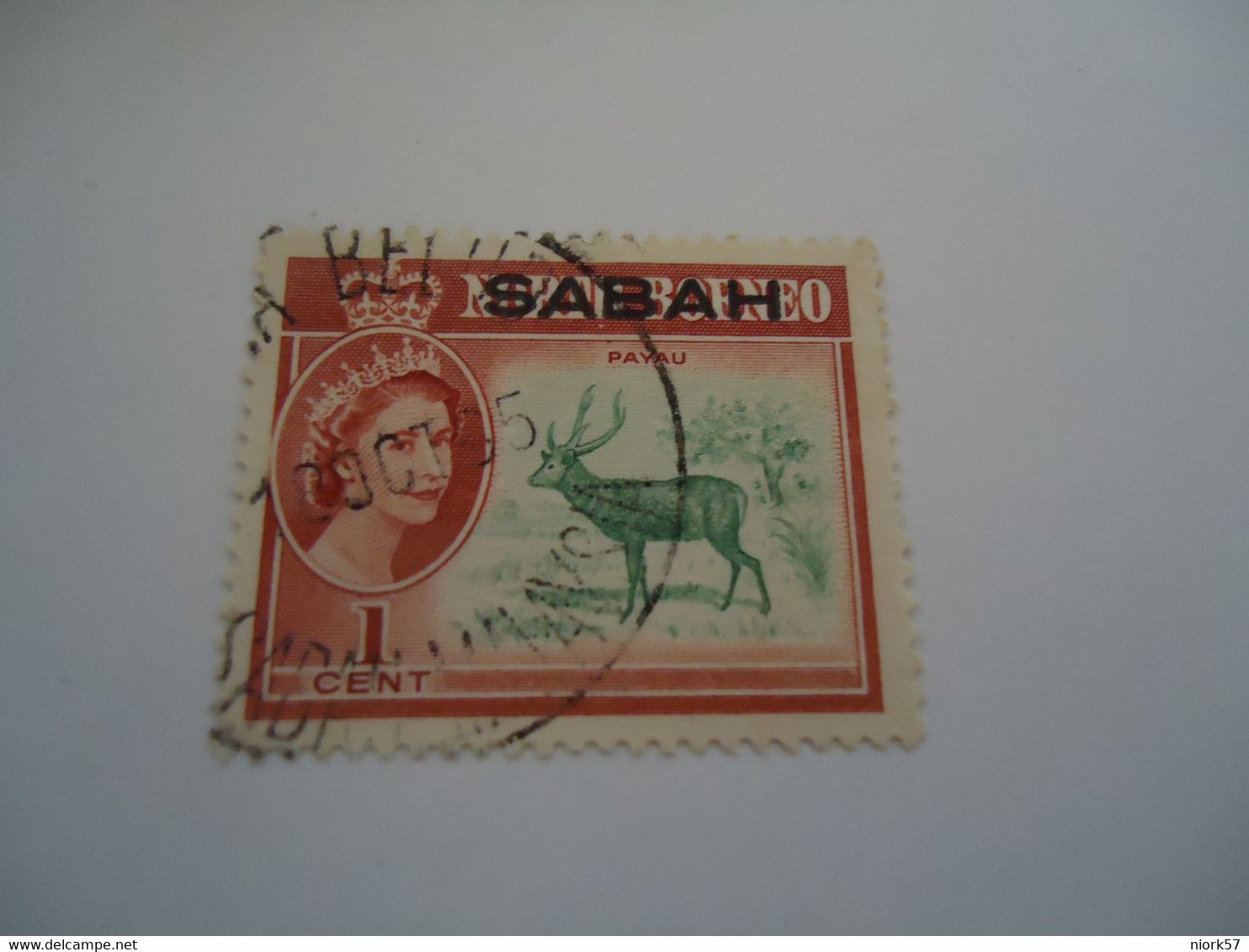 SABAH  USED STAMPS OVERPRINT  ANIMALS ELK - Sabah