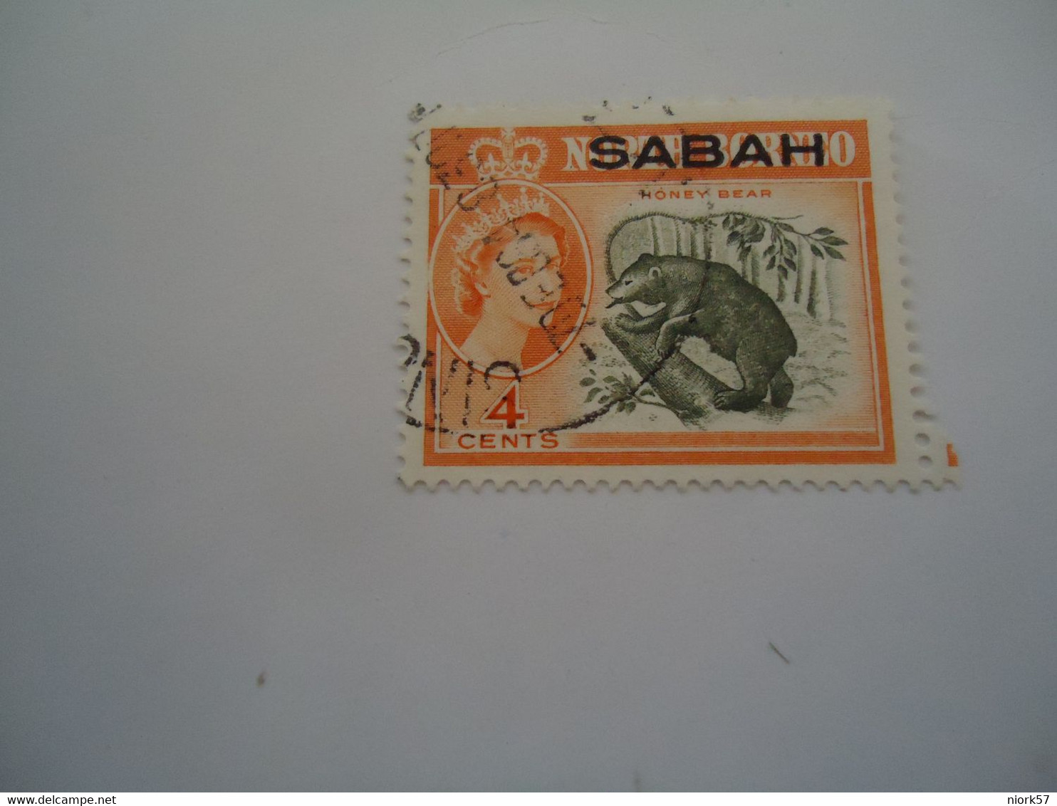 SABAH  USED STAMPS OVERPRINT  ANIMALS BEAR - Sabah