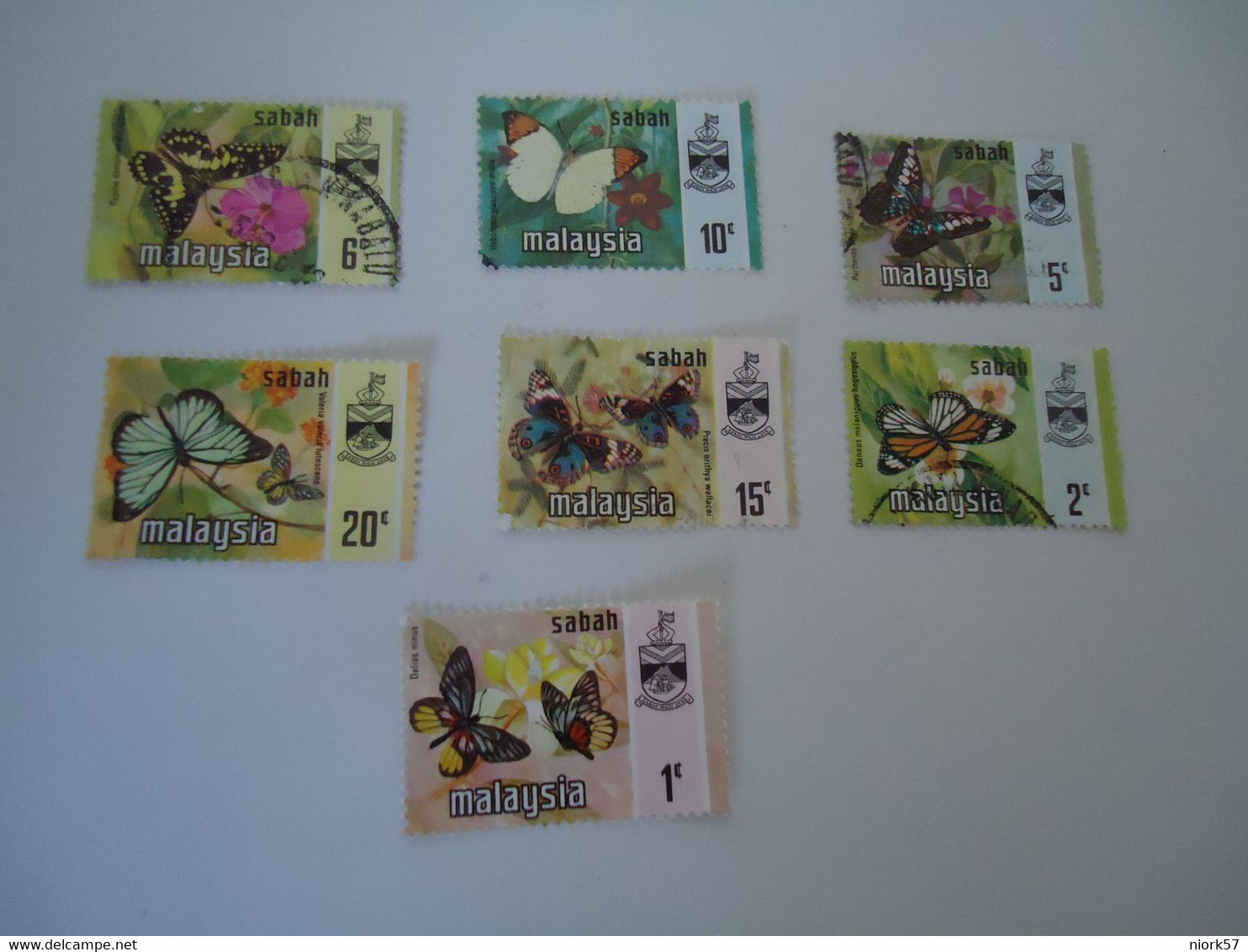 SABAH   MALAYSIA USED  STAMPS BUTTERFLIES - Sabah