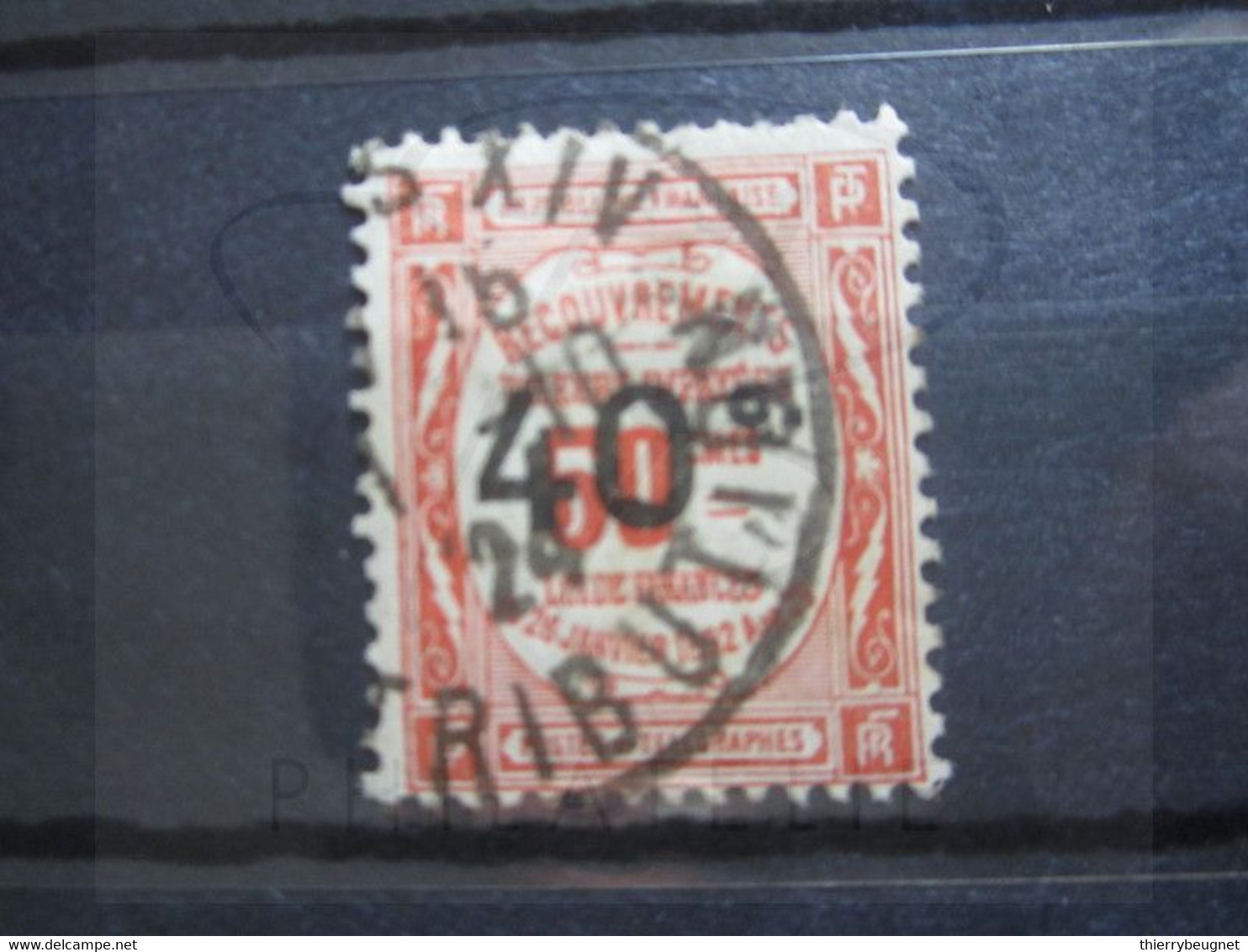 VEND BEAU TIMBRE TAXE DE FRANCE N° 50 , " C " FERME !!! - Used Stamps