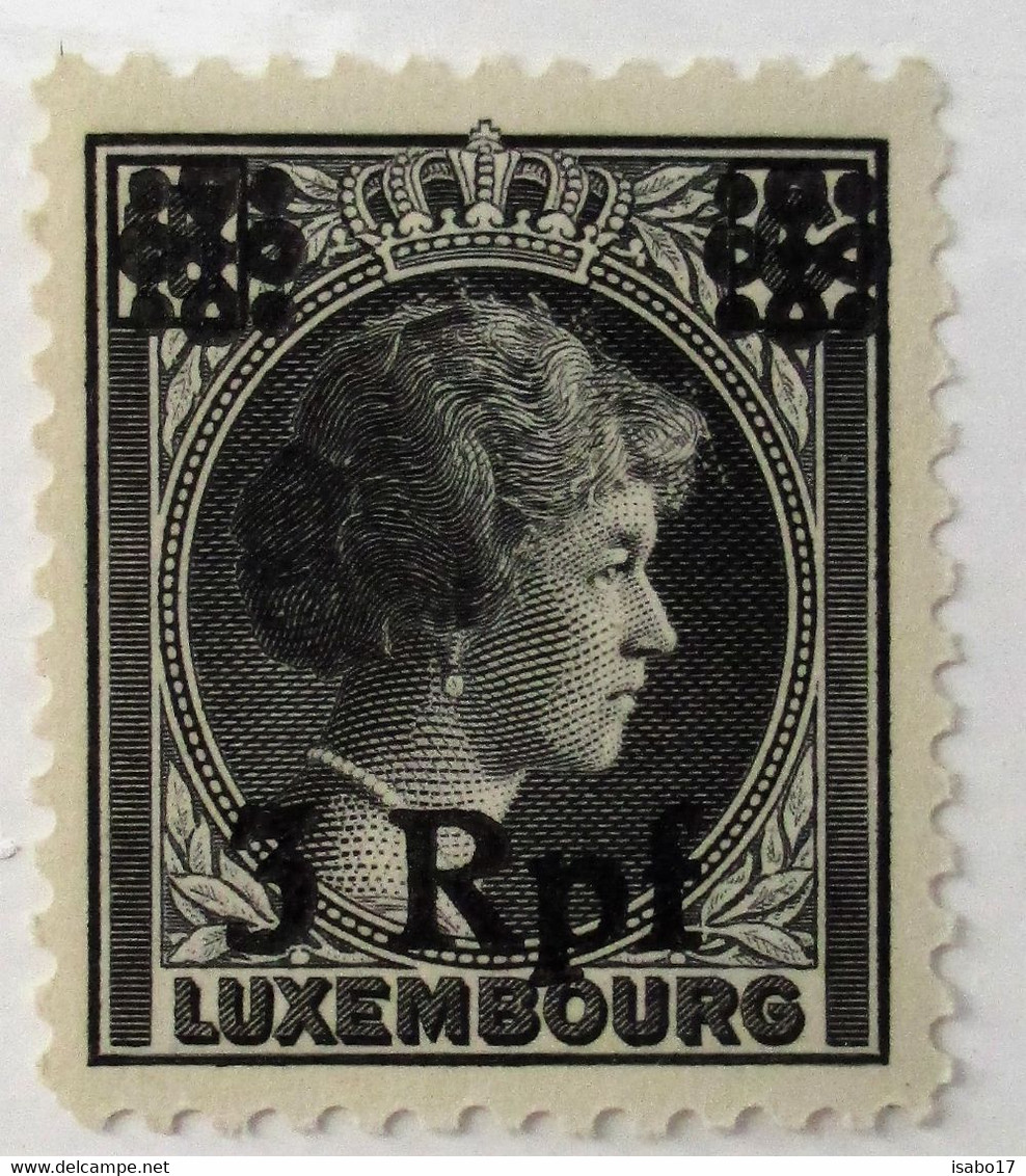 Großherzogin Charlotte 10c Bedruckt 3Rpf  1944 - 1944 Charlotte De Profil à Droite