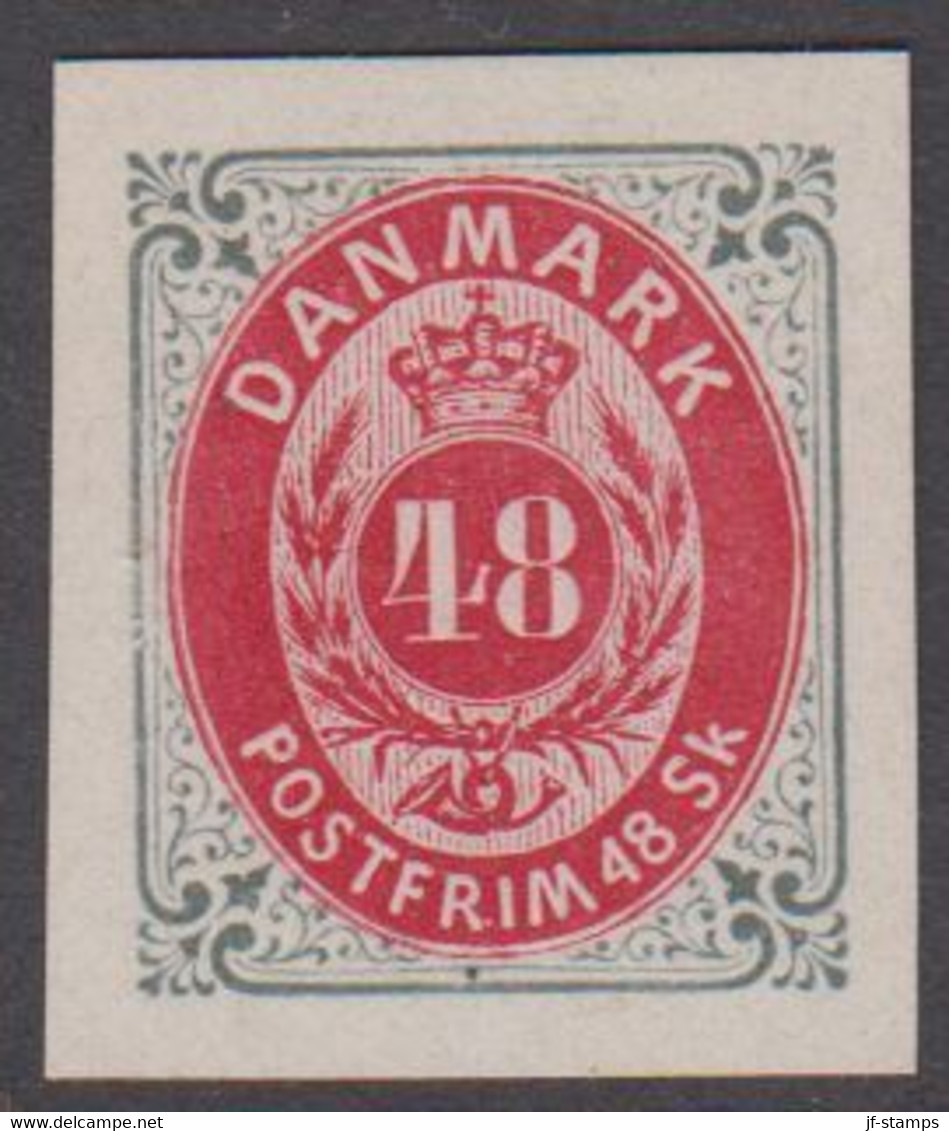 1870. DANMARK. Bi-coloured Skilling. Reprint Of Essays.__ 48 Skilling.  (Michel 21IB) - JF424351 - Probe- Und Nachdrucke