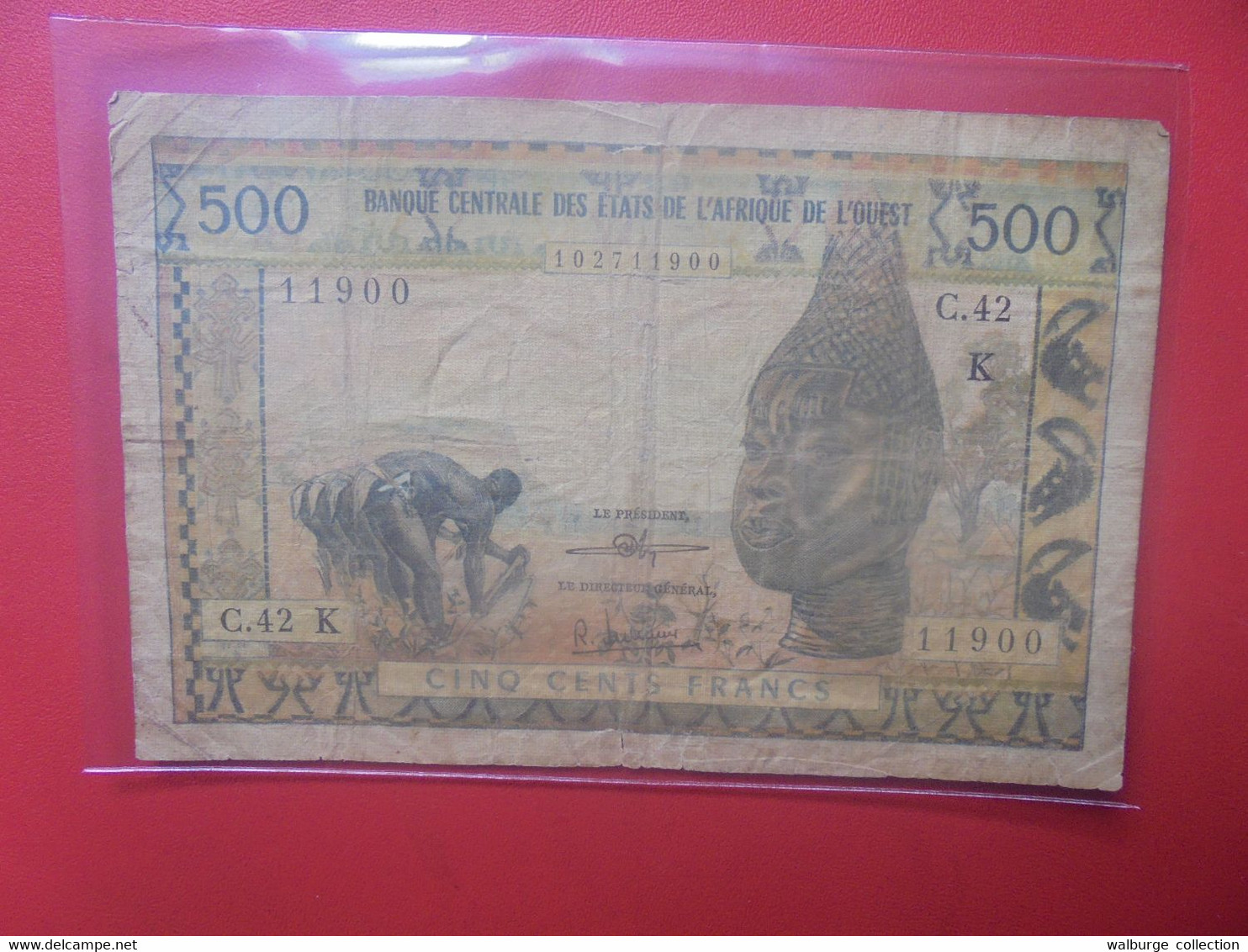 SENEGAL (K) 500 FRANCS 1959-1965 Signature N°8 Circuler (B.24) - West African States