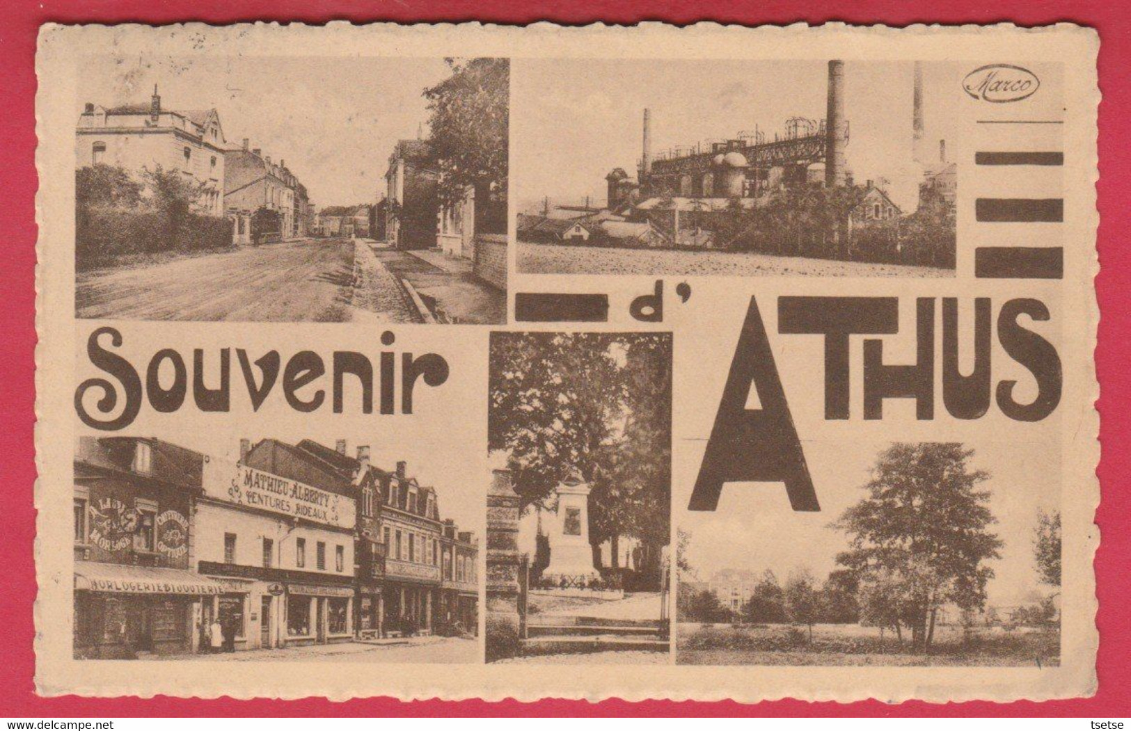 Athus - Souvenir D'...- Carte Multivues - 1936  ( Voir Verso ) - Aubange