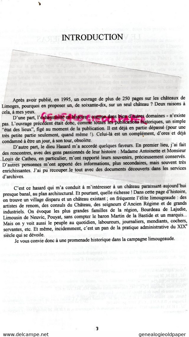 87- LIMOGES- CHATEAU DE FAUGERAS-JUILLAC-LA BASTIDE-LE MAS NEUF-DE CATHEU- BOMVBARDEMENT GARE TRIAGE PUY IMBERT-TOULET - Limousin