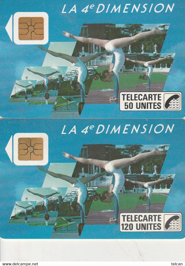 4eme DIMENSION  FEMMES ET HOMMES   USED F36.37.38.39   LUXE 2scans 4 CARTES - 1988