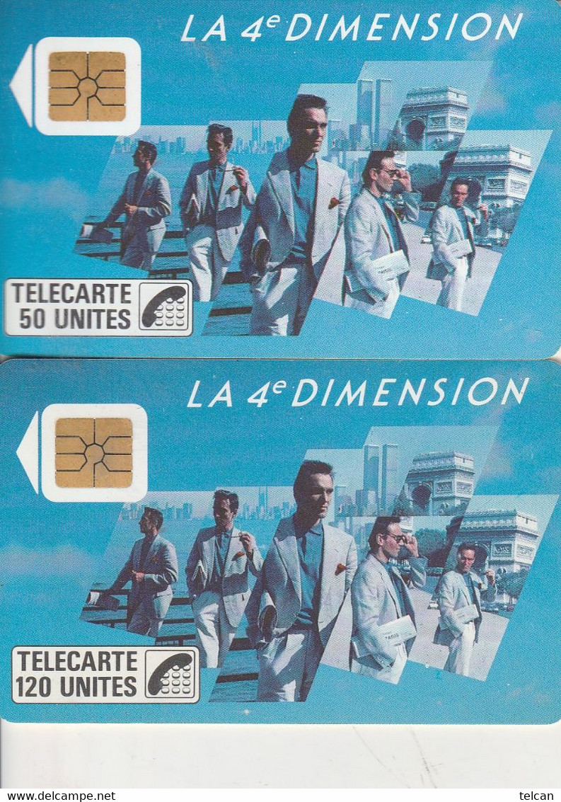 4eme DIMENSION  FEMMES ET HOMMES   USED F36.37.38.39   LUXE 2scans 4 CARTES - 1988