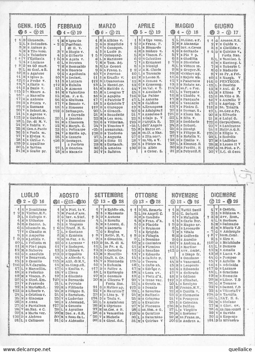 03008 "LITOGRAFIA F.LLI DOYEN - TORINO" ANIMATO, ANATRE, CALENDARIETTO 1925 - CROMOLITO - Petit Format : 1921-40